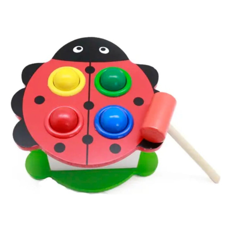 Juego Pega Topo De Madera Chinita Juego Didáctico Niños