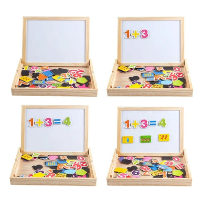 Pizarra Magnetica 2 En 1 Madera Para Niños