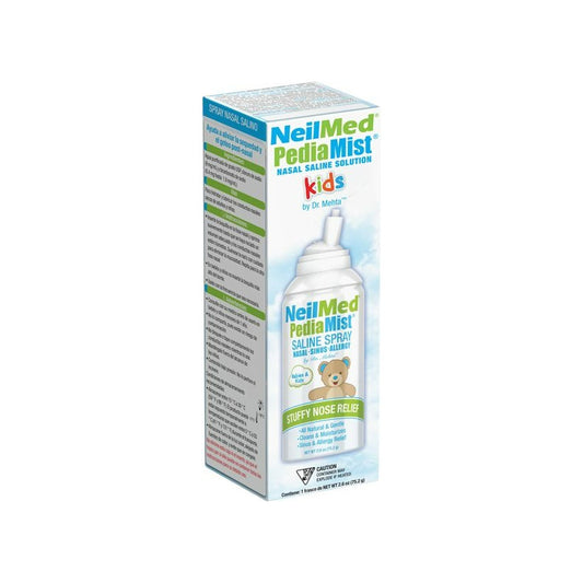Lavador Nasal Solución Salina Niños Neilmed Pediamist Celeste