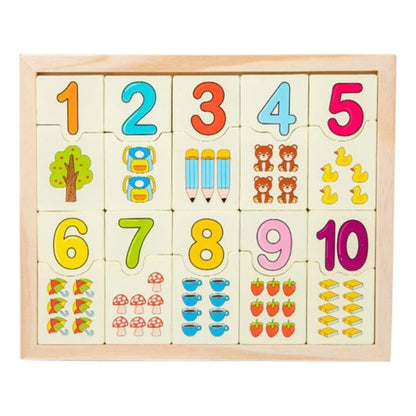Tabla De Encaje Asociar Numeros Madera Niños