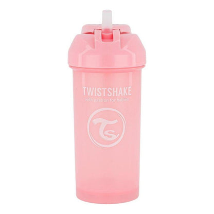 Vaso Para Bebés Twistshake Straw Cup 360ml Rosado Pastel Lisa
