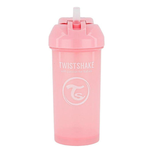 Vaso Para Bebés Twistshake Straw Cup 360ml Rosado Pastel Lisa