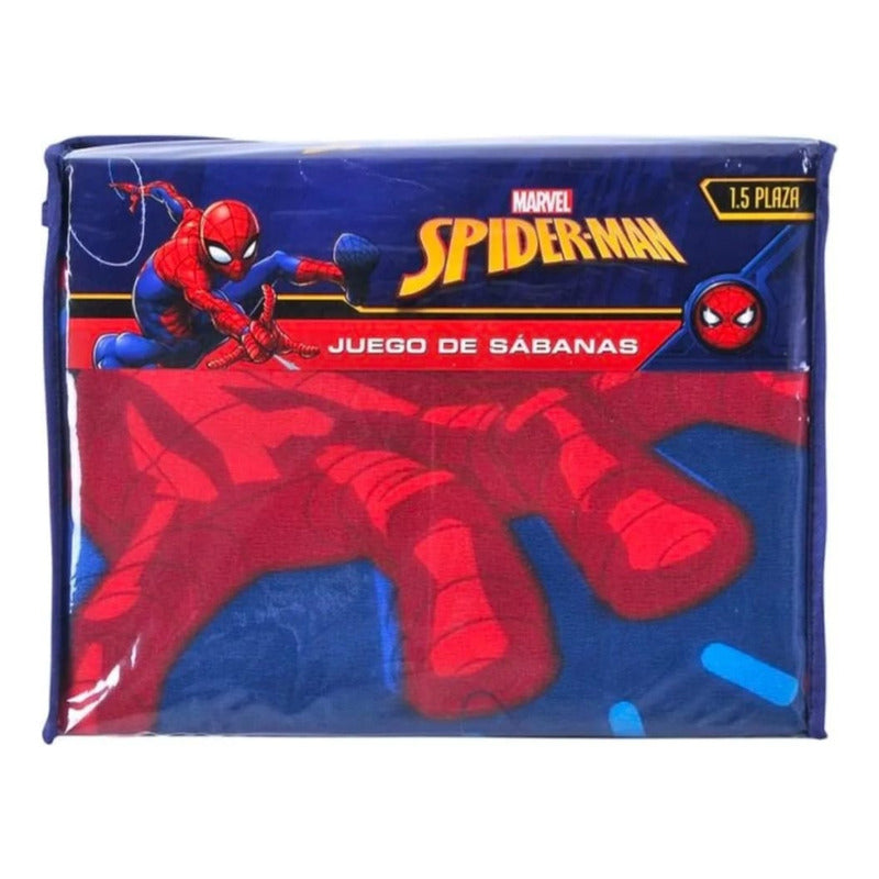 Juego De Sábanas 1.5 Plazas Spiderman Infantil Niños-niñas
