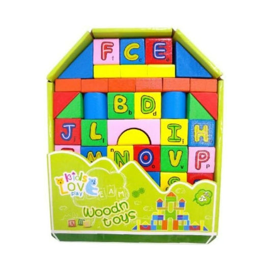 Bloques De Madera Construcción Colores Con Mochila 46 Colores