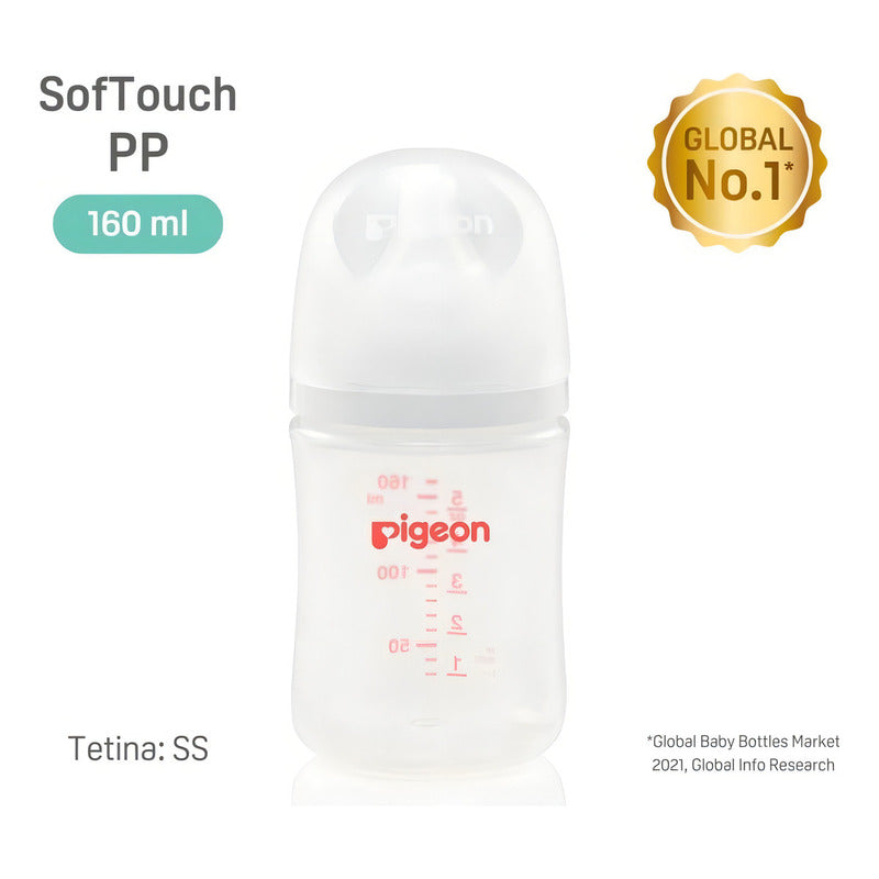 Biberón Softouch Pigeon Pp 160ml Color Blanco