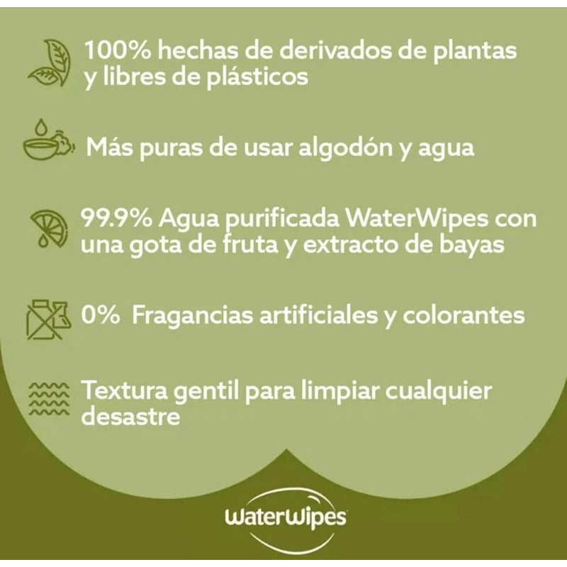 Toallas Húmedas Water Wipes Textura Pack (3 Paq X 60 Und)