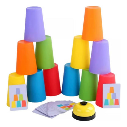 Juego Vasos Apilable- Patrón Estimulación Cognitiva Niños