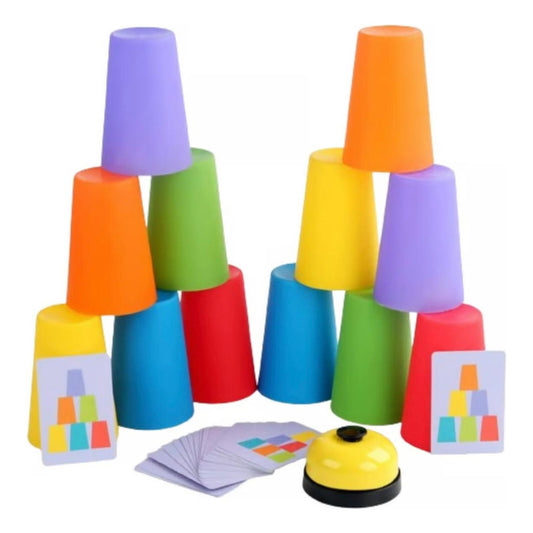 Juego Vasos Apilable- Patrón Estimulación Cognitiva Niños