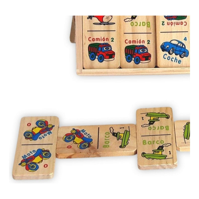 Juego De Domino Piezas Grandes Infantil Madera Niños
