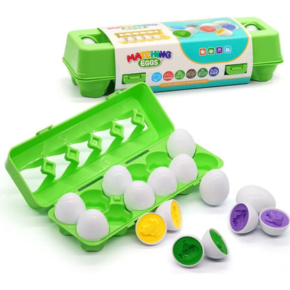 Juego Encaje Huevos Montessori Figuras Niños