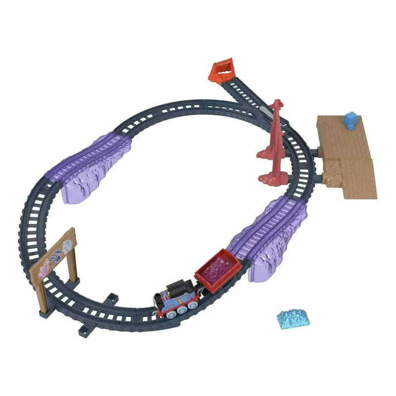 Tren Y Pista Thomas Y Sus Amigos  Minas De Cristal Thomas Azul