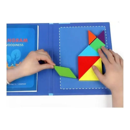 Juego Didactico Tangram 3d  Magnetico - Madera Para Niños