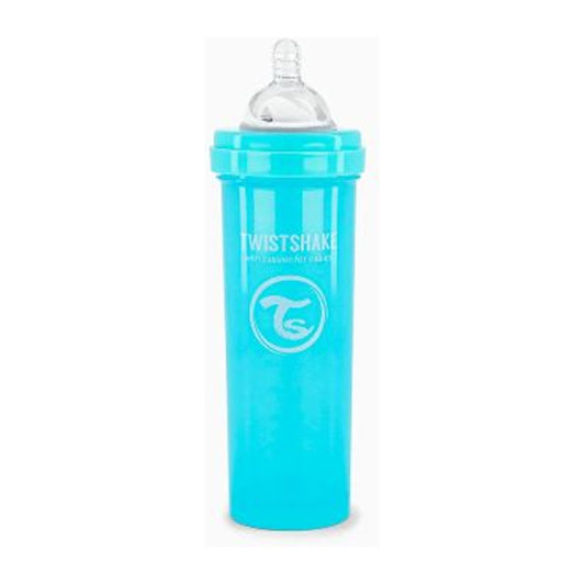 Mamadera Twistshake Anti-cólico 330ml Celeste Liso