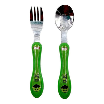 Set De Cubiertos Acero Cuchara Y Tenedor Super Héroes