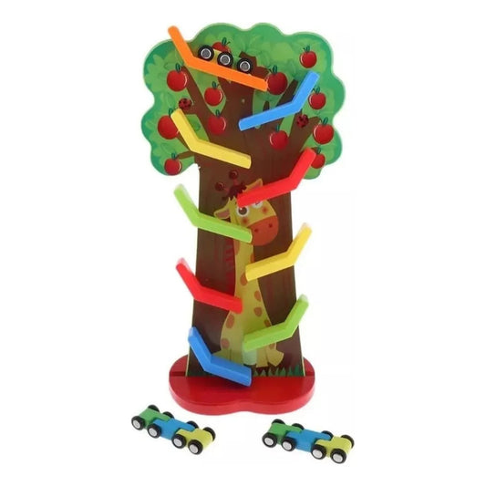 Pista Arbol De Autos Juguete Didáctico De Madera Para Niños
