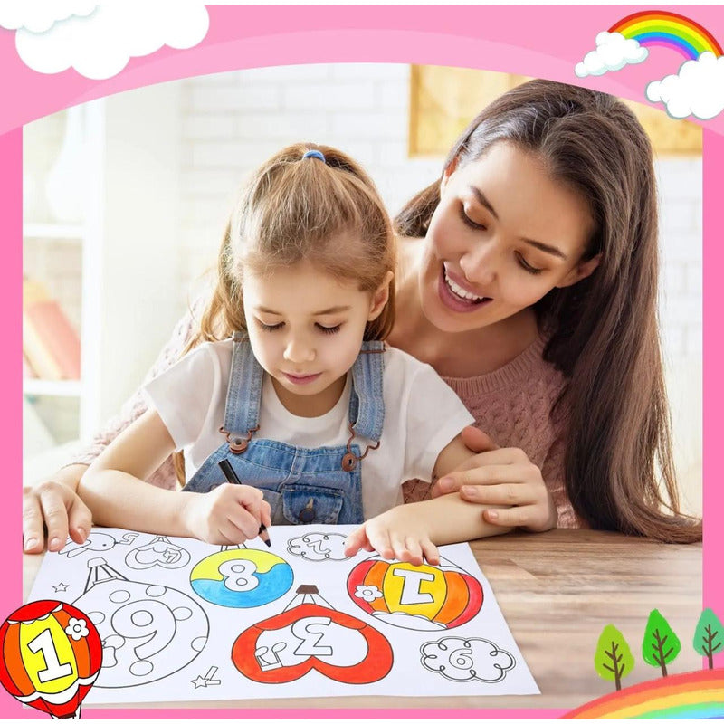 Rollo Papel Para Colorear Dibujo Para Niños Manualidades