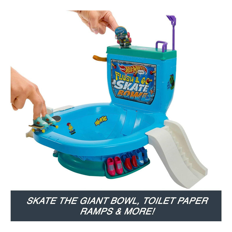 Pista De Juguete - Hot Wheels Skate - Set Bowl Multicolor Celeste