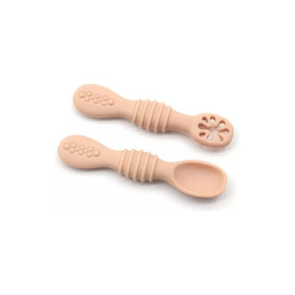 Set De Cucharas Silicona Aprendizaje Bebé Pre-cucharas