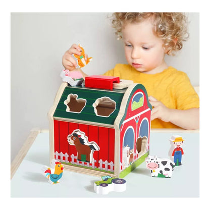 Juguete Encaje Granja Animales De Madera Didáctico Niños