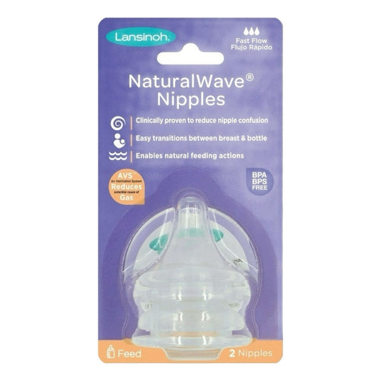 Tetina Natural Wave Repuestos Lansinoh 2unid Fluido Rápido
