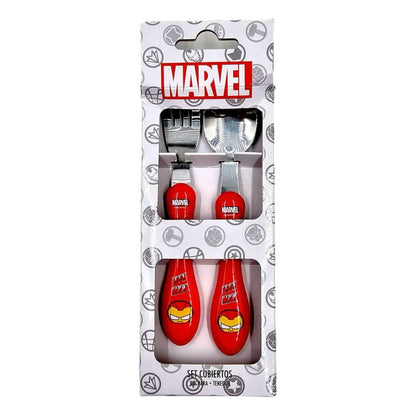 Set De Cubiertos Acero Cuchara Y Tenedor Super Héroes