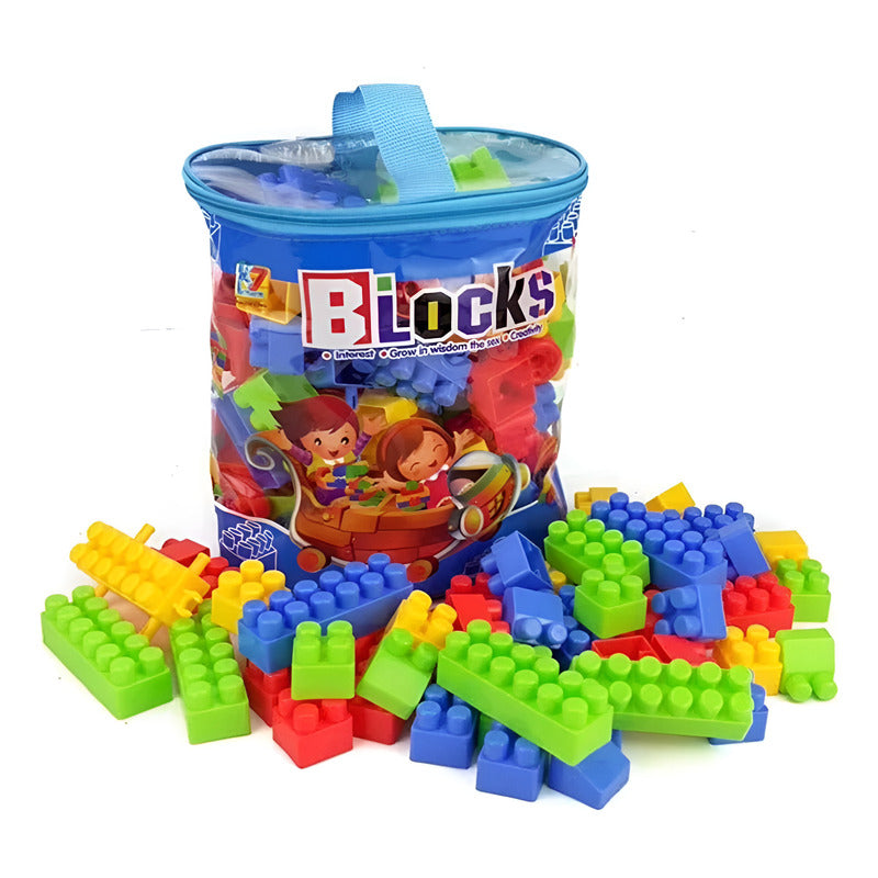 Juego De Bloques De Construcción 100pzs Niños Con Bolsa