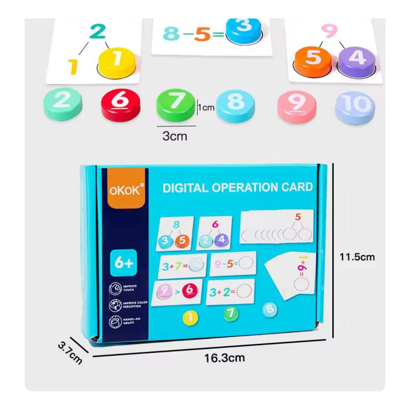 Juego Didactico Aprendizaje Operaciones Matemáticas Niños Multicolor
