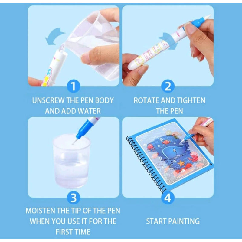 Cuaderno Magico De Agua Para Niños Y Niñas Dibujo
