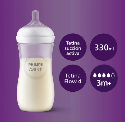 Mamadera Avent  Natural response 3M+  330 ml