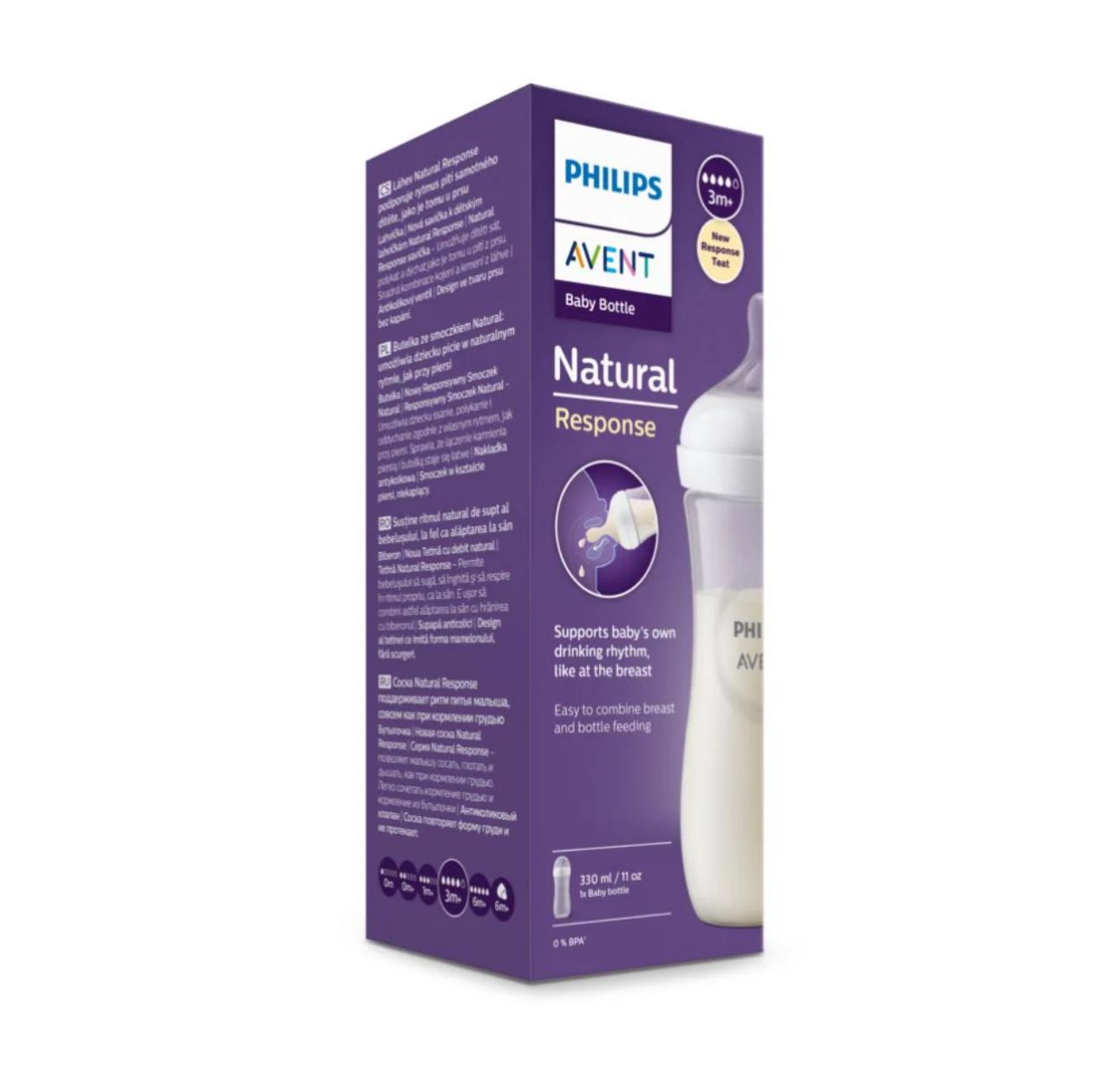 Mamadera Avent  Natural response 3M+  330 ml