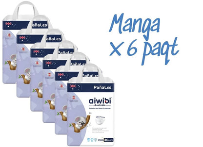 Pañales Premium Aiwibi Ultra Suave XXXG 20 Und