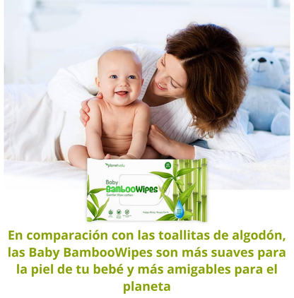 Toalla Húmedas Bambu Agua 99.9% (12x60) Biodegradable Nachin