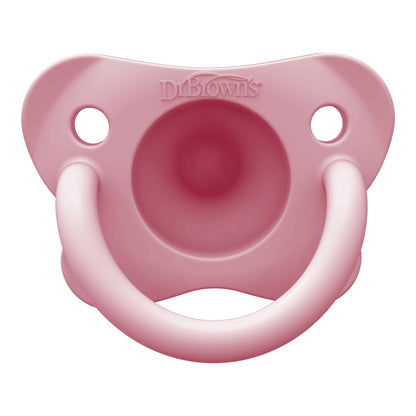 Chupete Silicona Dr Brown's 0-6 Meses Rosa Verde 2 Unid