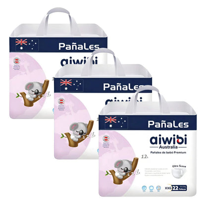 Pañales Aiwibi Premium Tripack talla XXG
