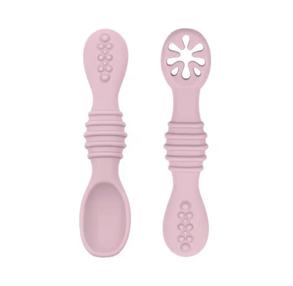 Set De Cucharas Silicona Aprendizaje Bebé Pre-cucharas