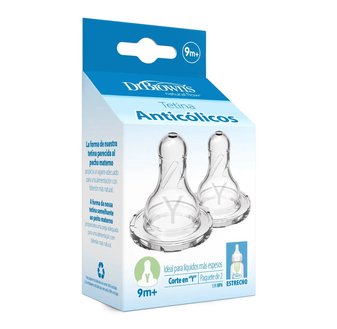 Tetina Estándar Options+ 9M+ Corte “Y” (Líquidos más espesos) Dr. Brown’s