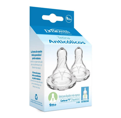 Tetina Estándar Options+ 9M+ Corte “Y” (Líquidos más espesos) Dr. Brown’s