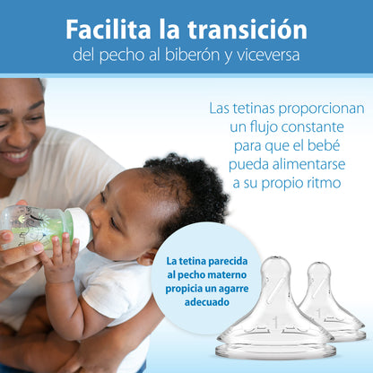 Pack 2 Mamadera Boca ancha Options+ 270ml Dinosaurios Dr. Brown's