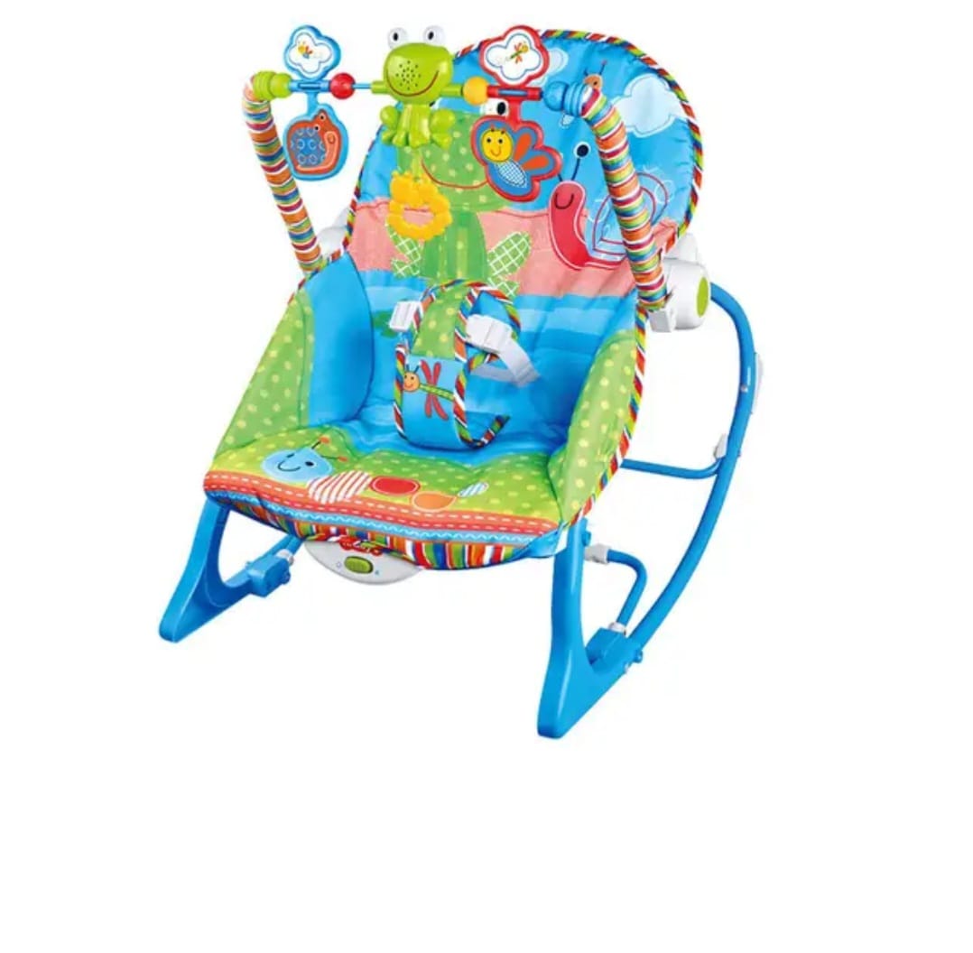 Mecedora Silla Musical 3 En 1 Para Bebés Y Niños Azul