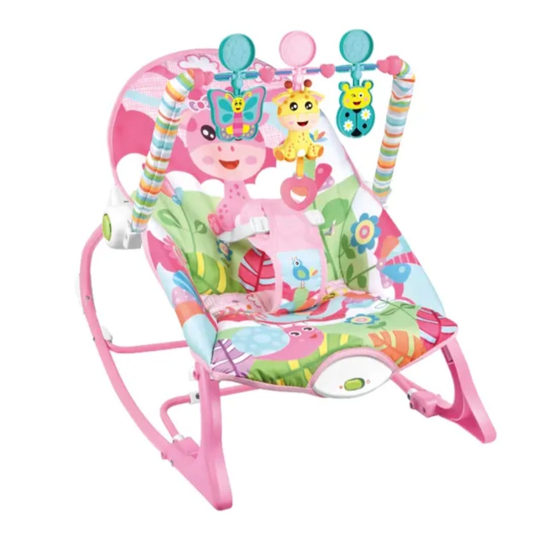 Mecedora Silla Musical 3 En 1 Para Bebés Y Niños Rosado