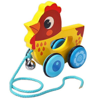 Juguete Animalitos De Arrastre Madera Juego Niños-bebés