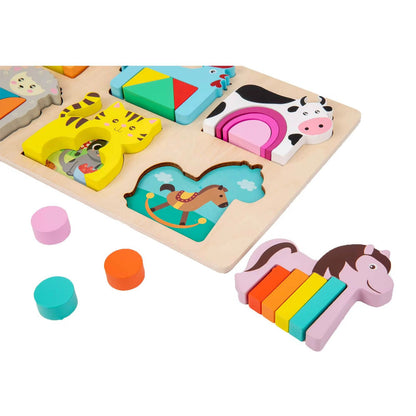 Tabla De Encaje Formas Animales Geometricos Y Patrones