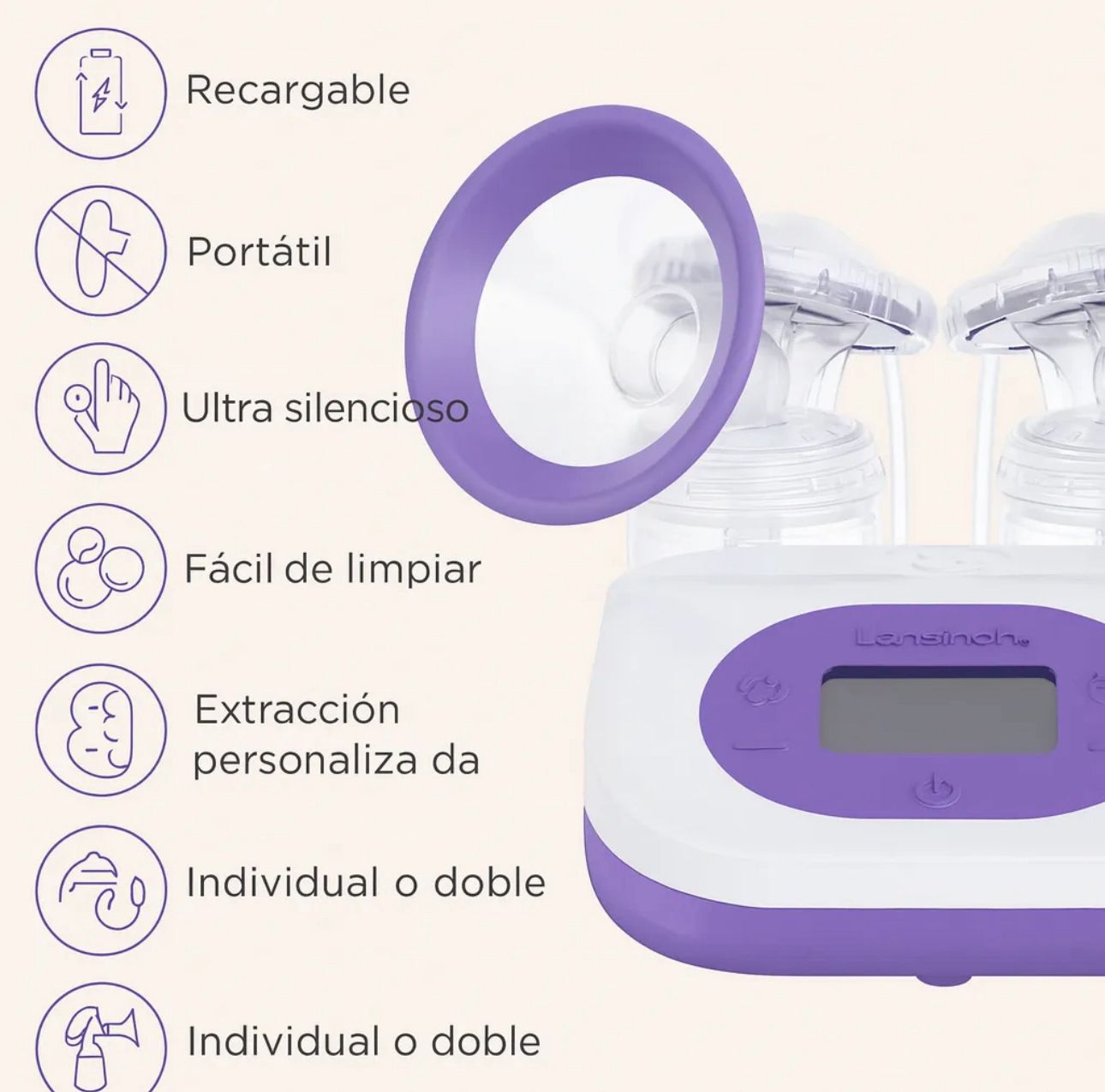 Extractor De Leche Eléctrico Doblé Smartpump 3.0 Lansinoh