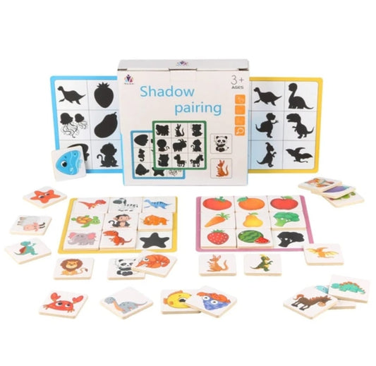 Juego Didáctico Conoce Figuras Y Sombras - Madera - Niños