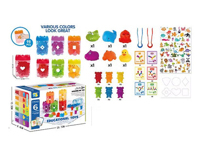 Juego De Clasificacion Colores -pinzas- Botellas Niños