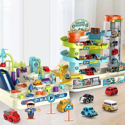 Juguete Ciudad Pista De Autos Y Estacionamiento Con Ascensor