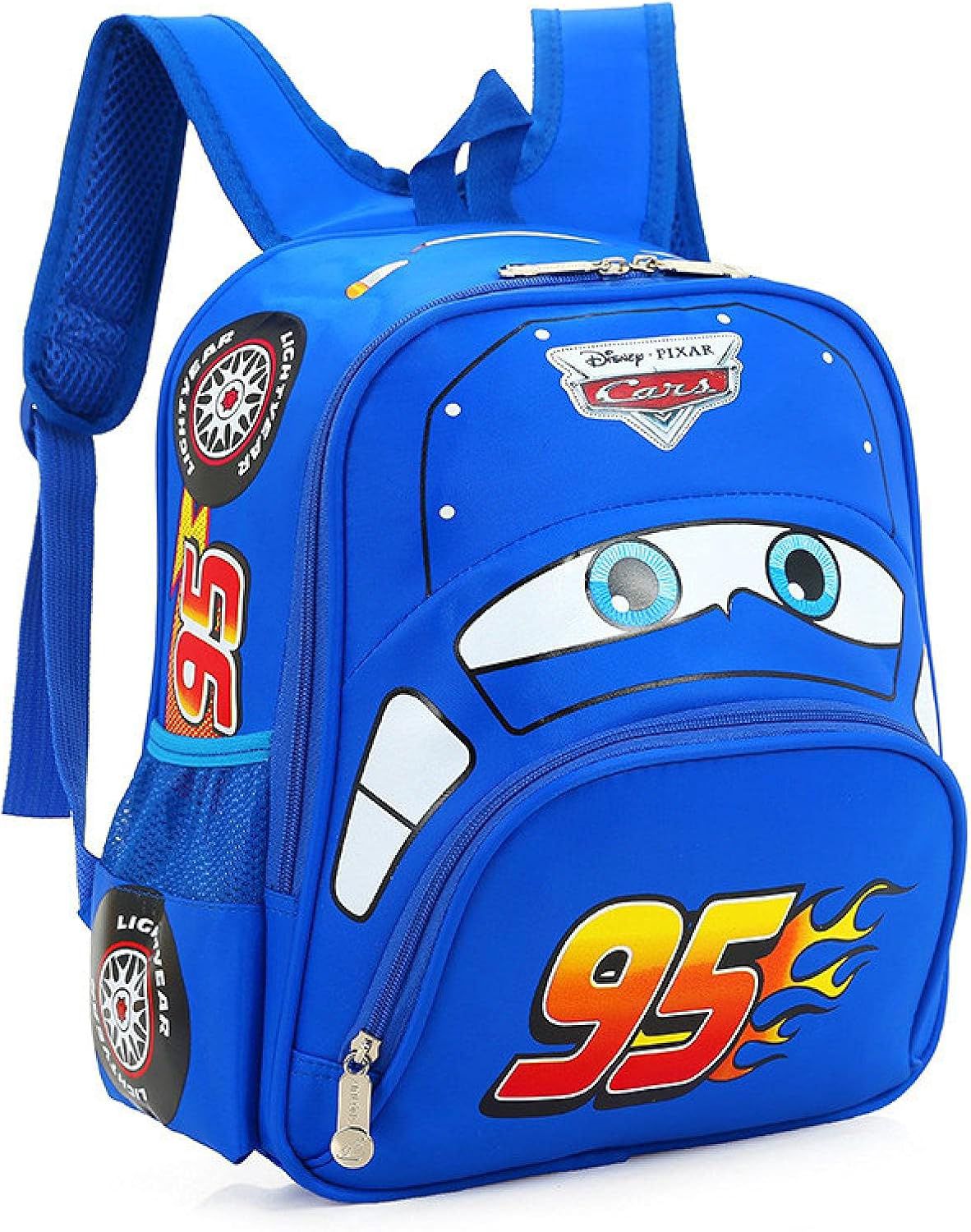 Mochila Cars Rayo Mcqueen Para Niños - Jardín - Escolar Azul