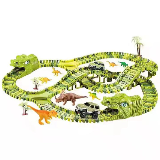 Pista Auto Dinosaurio Flexible Armable Niños 240pzs