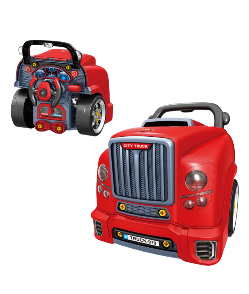 Juego Rol Mecánico Camión Rojo Armable Niños
