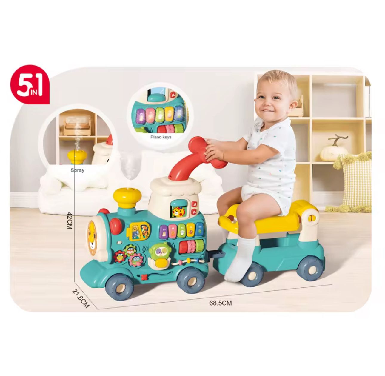 Caminadora Tren Bebé Corre Pasillo Primero Pasos Musical